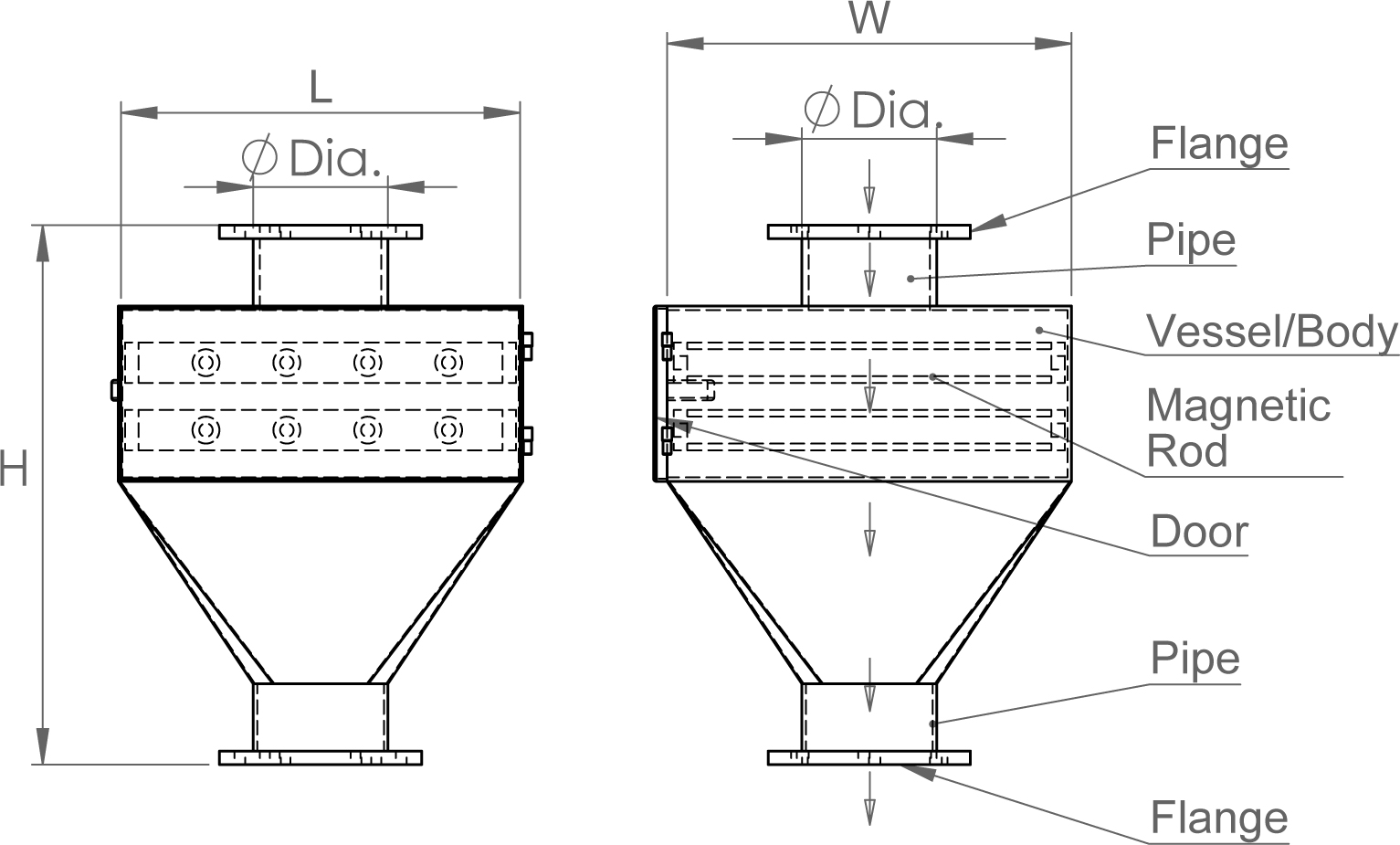 vessel-type-magnet-separator